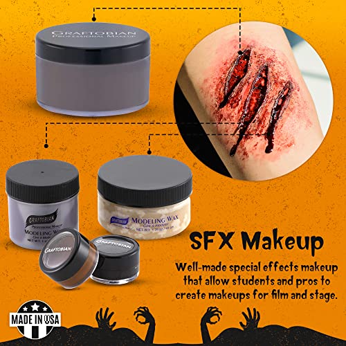 Special Effects Trauma Makeup Kit - Professional FX Effects Set for Halloween & Cosplay
