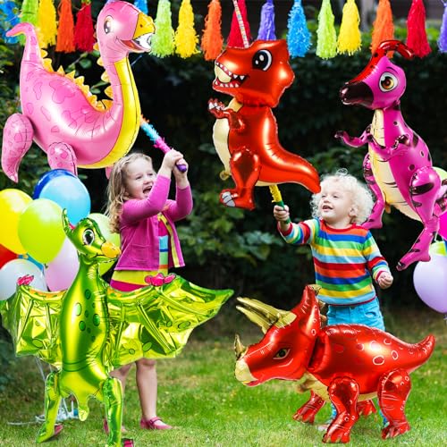 Large Dinosaur Balloons Set for Birthday Party Decor - 22-35 Inches