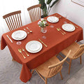 Maxmill Jacquard Water-Resistant Tablecloth 140x60 Inch Rust Swirl Design