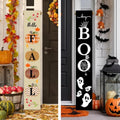 Autumn Reversible Fall Halloween Porch Sign - Outdoor Decor, Flangairy