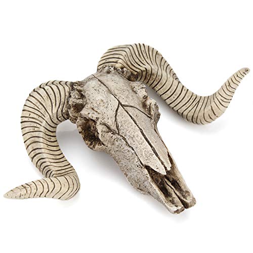 Romeeton Sheep Skull Wall Hanging Decor - Unique Metal & Resin Wall Art for Home & Bar - Variation A
