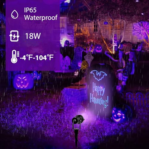 18W Waterproof Black Light Spotlight Outdoor Halloween Stage Neon Glow Party