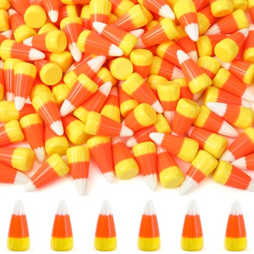 80Pcs Halloween Resin Candy Corn Ornaments - Festive DIY Decorations