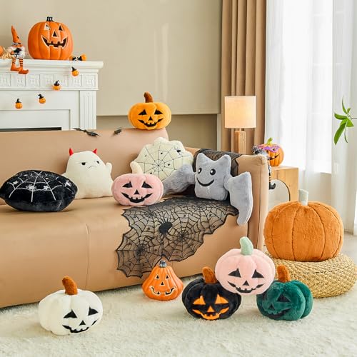 Bat Pillow 26-Inch Grey Bat-Shaped Plush Halloween Throw Pillow - Set of 1