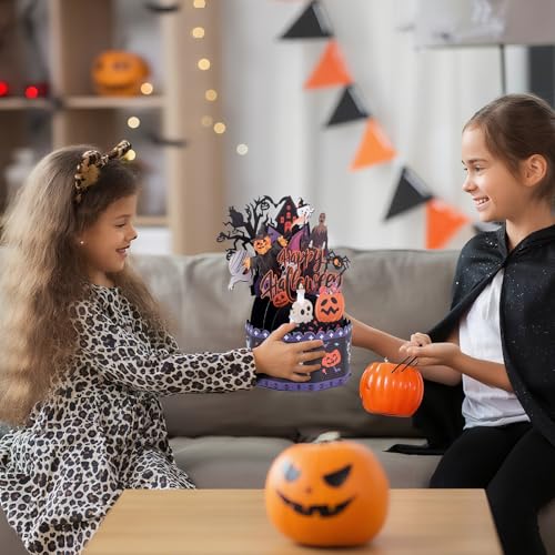Halloween 3D Pop-Up Greeting Card with Envelopes - Ghosts Pumpkins Fun Holiday Decoration