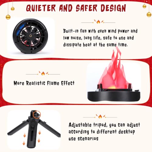 13in Triangle Flame Fake Fire Light USB Rechargeable Campfire Decor