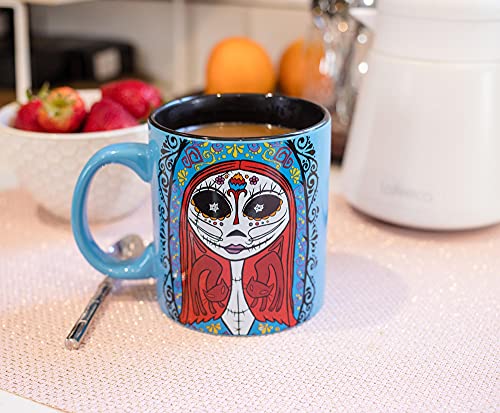 Nightmare Before Christmas Jack & Sally Day of the Dead Ceramic Coffee Mug - 20oz Oversized Drinkware