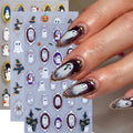 Halloween Nail Art Stickers Set - Ghost Pumpkin Spider Mirror 5D Embossed Style09