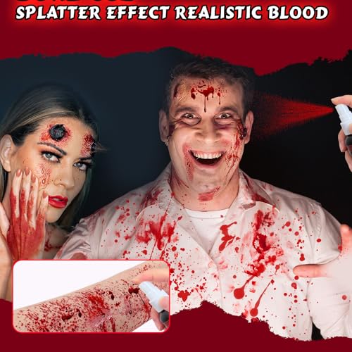 Washable Fake Blood Spray for Halloween SFX & Cosplay Makeup - 2 Oz