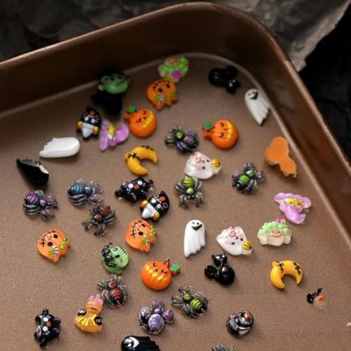 Halloween Nail Charms 3D Ghost Pumpkin Mini Decor for Nails DIY Art - Style03