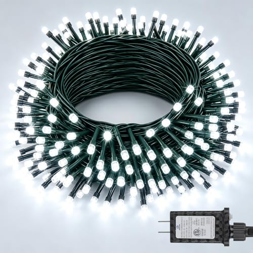 Cool White 132ft 400 LED Christmas String Lights with Timer & 8 Modes