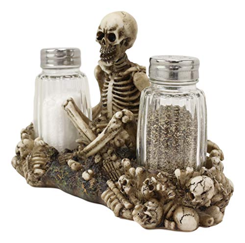 Gothic Skeleton Salt & Pepper Shaker Set – Halloween Halloween Kitchen Decor
