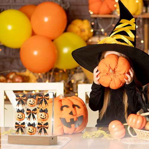 Fall Pumpkin Ghost Halloween Decorations for Indoor Home Shelf Display