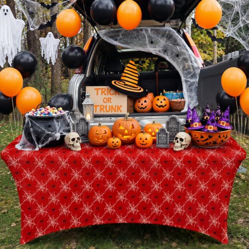 6ft Spider Web Tablecloth for Halloween Birthday Party Decorations