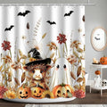 Halloween Ghost Highland Cow Shower Curtain - Colorful 72x72 Inches