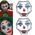Clown Face Makeup Stickers - Medium, 2 Count, Halloween Carnival Costume