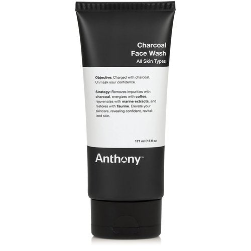 Anthony Charcoal Face Wash - Detoxifying & Energizing Formula with Coffea Arabica | 6 Fl Oz, Sulfate-Free