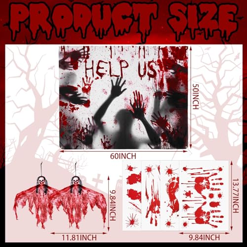 Halloween Trunk or Treat Car Decorations Kit - Bloody Horror Theme, 33 Pieces