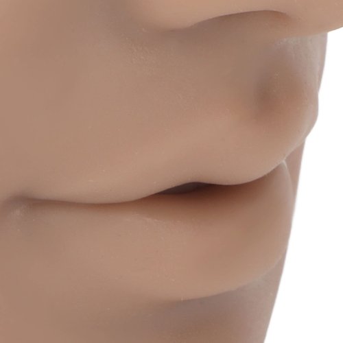 Piercing Training Model, Practice Piercing Tool for Face and Nose with Realistic Skin Texture Reusable Nose Display for Salon Training Body Piercing Education Face Piercing Practice (Dark Skin Tone)