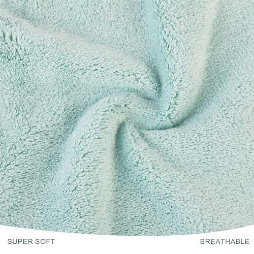 Microfiber Makeup Remover Cloths 6-Pack - Reusable Face Wipes for Sensitive Skin, Green & White Variations