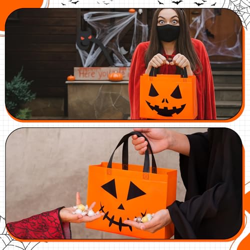 Halloween Treat Bags Pumpkin Gift Bags 48 Pcs Non Woven Tote - Variation of THIS listing