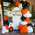 Halloween Fall Balloon Arch Kit - 117 Pcs Orange Black White Party Decorations