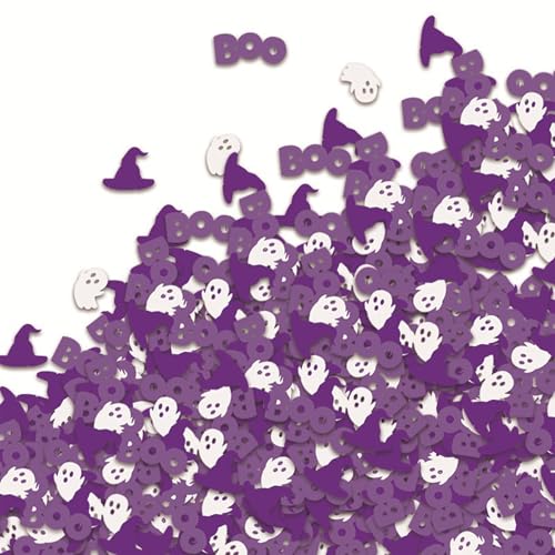 Halloween Confetti Decorations 100Pcs Party Table Scatter - Ghost Witches BOO