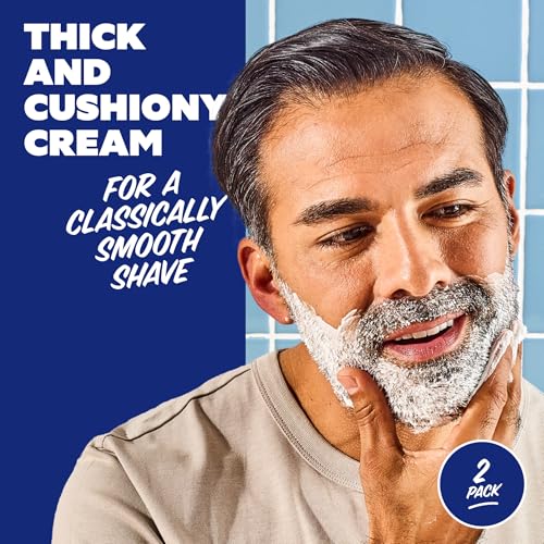 Hydrating Shave Cream 6 oz Pack of 2 for Sensitive Skin - Smooth, Comfortable Shave