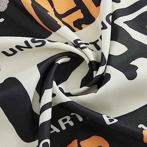 Halloween Shower Curtain Set 72x72 Inches Black and Orange Gothic Spooky Bathroom Decor
