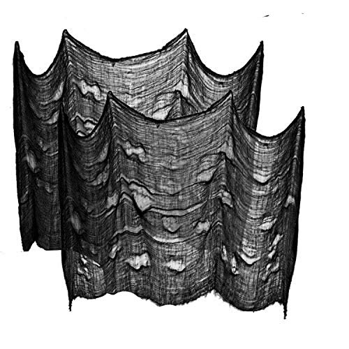 25 Ft. Creepy Halloween Cloth - Black, Gray, Purple, White - 2 Pack