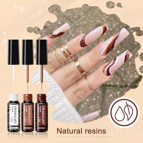 TWOEIGHT Gel Nail Polish Set - 12 Colors Autumn Winter Long-Lasting UV Soak-Off Manicure