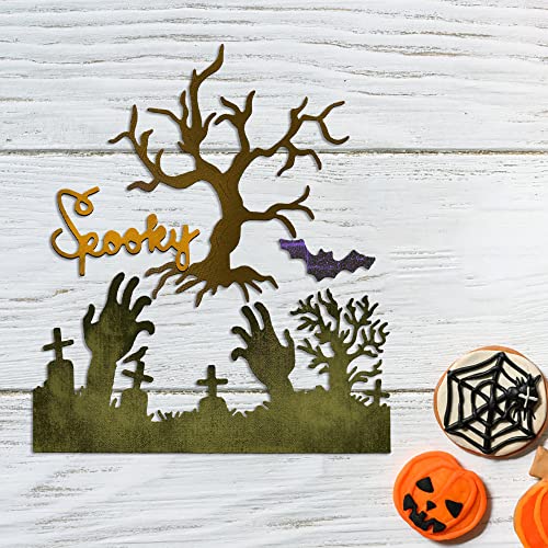 Halloween Die Cuts for Card Making Scrapbooking - Graveyard & Tree Shapes