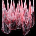 Halloween Red Creepy Cloth 200x80 Inches Spooky Fabric for Indoor Outdoor Decorations