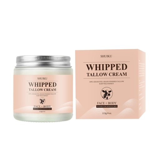 Beef Tallow for Skin with Honey Balm – All-Natural Moisturizer Hydrates and Nourishes the Skin, Whipped Grass-fed Beef Tallow Honey Balm blend - Ultra-Nourishing Moisturizer for Face, Body & Hands.