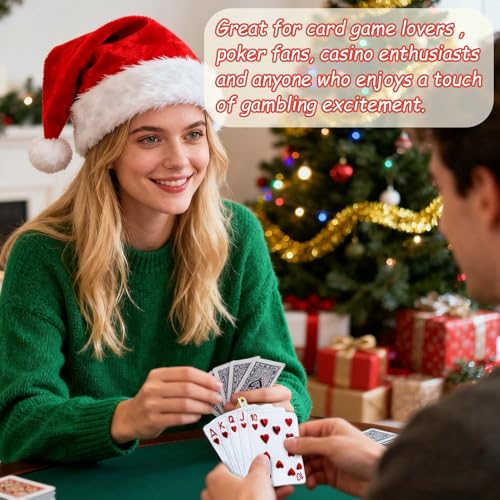 12Pcs Poker Card & Chip Christmas Ornaments - Holiday Casino Decor