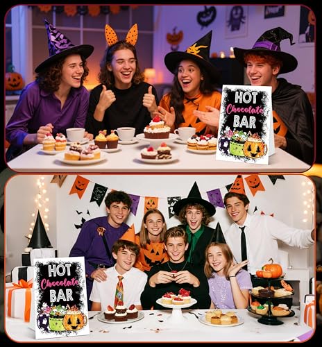Halloween Fall Home Decor Sign for Parties - 8x11 Tabletop Sign with Holder