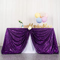 Rectangular Purple Sequin Tablecloth 50x72-Inch for Parties & Events - Sparkly Fabric Overlay