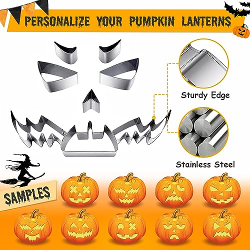 Halloween Pumpkin Carving Kit for Kids - Silver 21Pcs Pumpkin Tools Set