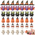 Halloween Resin Figurines Set - 60 Mini Decorations with Ghosts Bats Pumpkins & More - Variation: Halloween