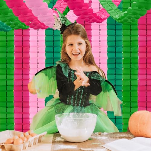 Halloween Four-Leaf Clover Hanging Banner Set - Pink & Green Party Decorations
