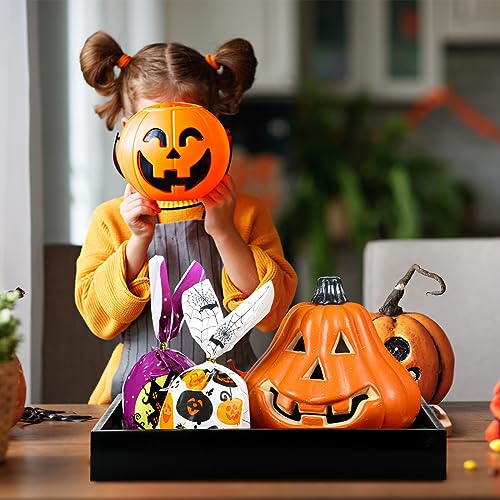 Halloween Serving Tray with Handles - Pumpkin Decorative Wooden Platter