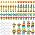 Plastic Sand Art Bottles with Aluminum Caps - 100 Pcs DIY Craft Containers, 10 Shapes - Aluminum Cap Variation