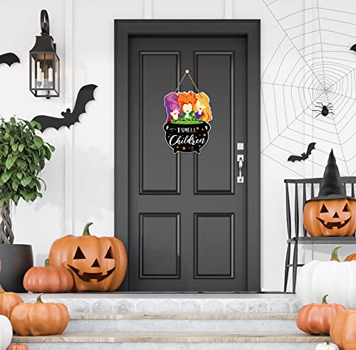 Halloween Hocus Pocus Door Sign - Spooky Witch Decor for Front Door & Wall