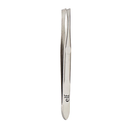 e.l.f., Slant Tweezer, Professional Quality Stainless Steel, Provides a Strong Grip, Removes Hairs Accurately, Shapes, Defines, Easy To Use, Ergonomically-Designed (Pack of 2)