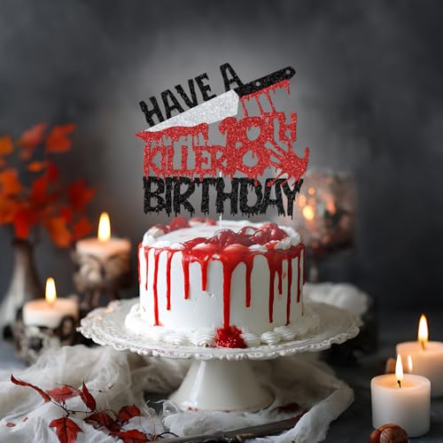 Have a Killer 18th Birthday Cake Topper Halloween Zombie Vampire Glitter - Variation 18