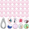 Pink Fillable Plastic Christmas Ornaments Set - 36 Pieces, 80mm/3.15 Inch