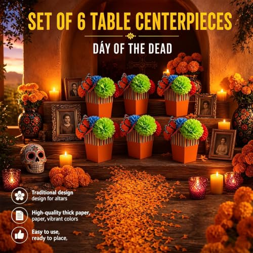 Mexican Fiesta Table Decorations Set for Day of the Dead