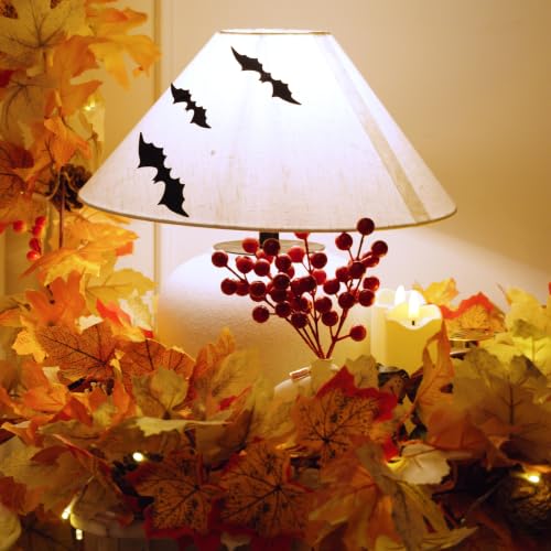 5 Pack Fall Leaf Garland with Lights - 29.5Ft Artificial Autumn Decorations for Thanksgiving Halloween