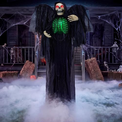 Halloween Animatronic Grim Reaper Life Size with Creepy Sound - Black Variation