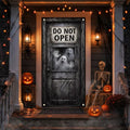 Halloween Door Cover - Do Not Open Haunted Ghost Warning Decoration 72x35 in - Variation: DO NOT OPEN